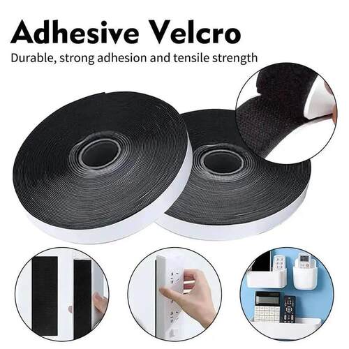 1/2/5M Hook and Loop Strips with Glue Strong Self Adhesive F