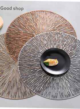 PVC Hollow Round Placemat Waterproof Non Slip Dining Table