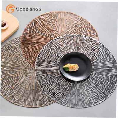 PVC Hollow Round Placemat Waterproof Non Slip Dining Table