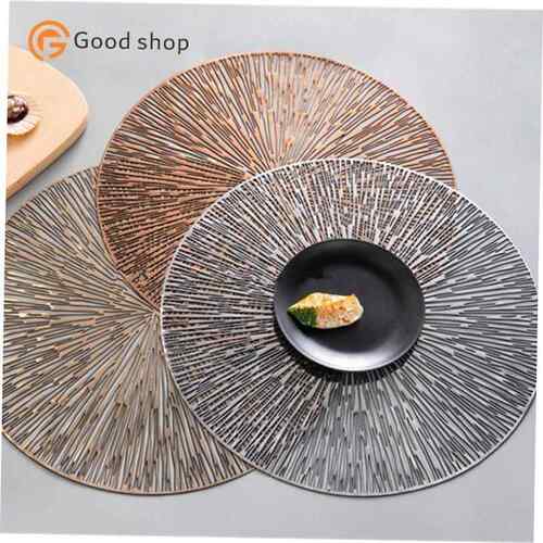 PVC Hollow Round Placemat Waterproof Non Slip Dining Table