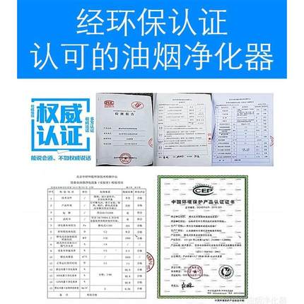 油烟净化器排烟罩商用小型饭店环保炸鸡餐饮厨房不锈钢一体油烟机