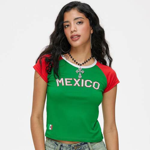 Mexico Tee Y2K Aesthetic Soccer Jersey Crop 2000s Summer