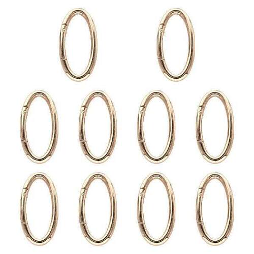 10Pcs Oval Spring Snap Hooks Carabiner Snap Clip for