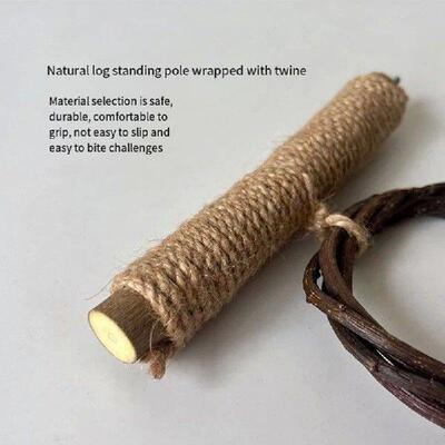 Bird Toy Swing Set Swing Hanging Natural Cage Accessories