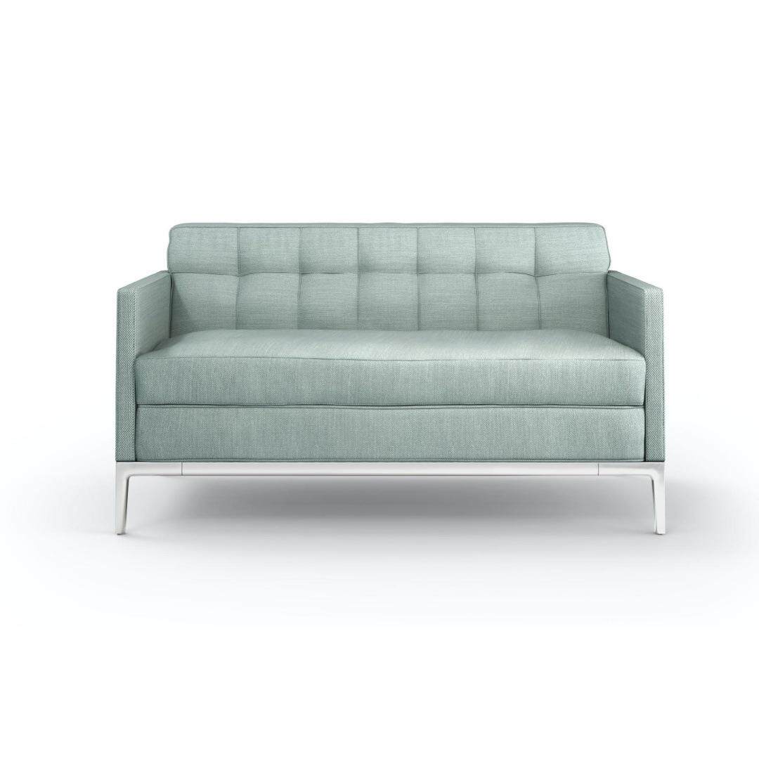 简约现代超纤皮办公沙发意式轻奢商务接待会客小型沙发椅