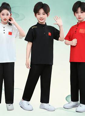 儿童散打服抟击武术训练服短袖夏季套装武馆功夫练功服武术表演服