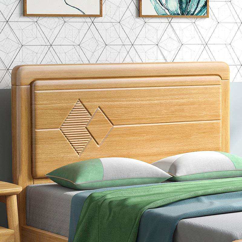 榉木儿童床男孩女孩1.2米床实木床单人双人现代简约小户型卧室床