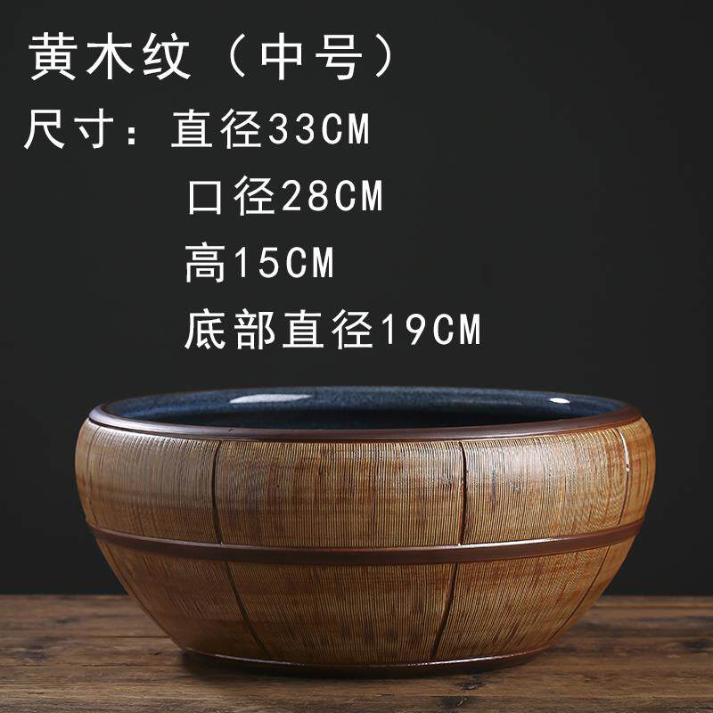 高档大草号陶瓷鱼缸乌龟水仙绿植物水培创意覆古铜钱碗莲缸盆鱼花