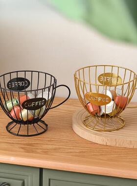 咖啡胶囊铁艺置物架轻奢家居零食糖果收纳架咖啡店展示架工艺摆件