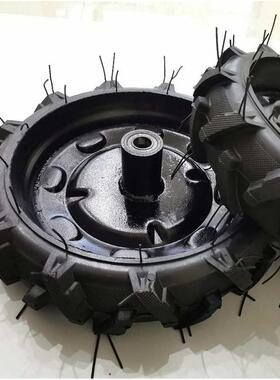 耕55010橡胶花微轮胎实实心机轮芯轮胎打气人字防滑轮胎-胎免耐磨