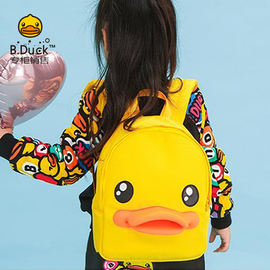 b.duck大小黄鸭子儿童包包幼儿园书包背包1-5岁马戏团宝宝双肩包