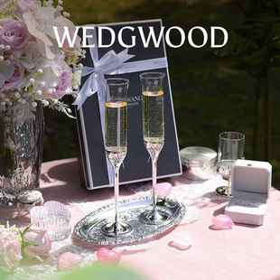 WEDGWOOD威基伍德酒杯VeraWang爱之结绳香槟杯