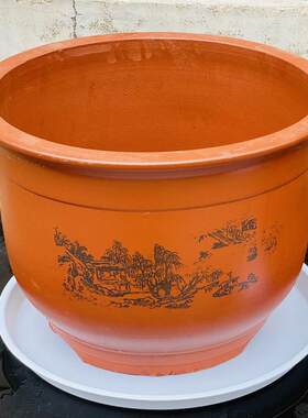 特大号陶瓷花盆大口径平口盆庭院种树桩桂花盆发财树特价花盆透气