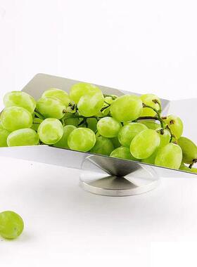 现代简约创意不锈钢水果盘样板间茶几玄关桌面收纳家居摆件果篓