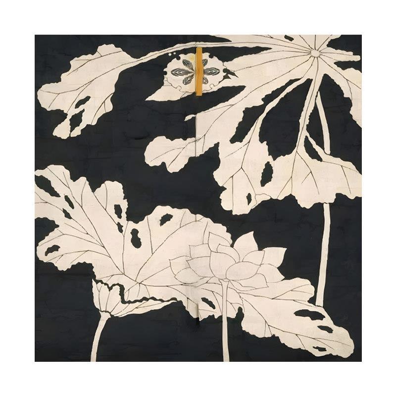荷韵风裳黑白高级感挂画客厅入户玄关沙发背景墙壁画床头画装饰画