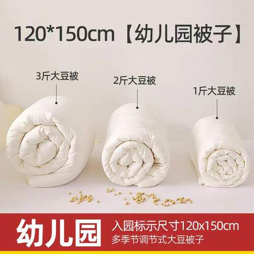 幼儿园a类大豆被棉花被羽丝被儿童被120*150cm子母被芯春秋款四季