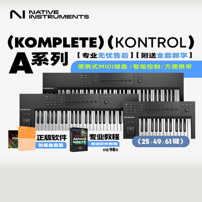 NI KOMPLETE A25/A49/A61半配重MIDI编曲电子乐制作键盘控制器