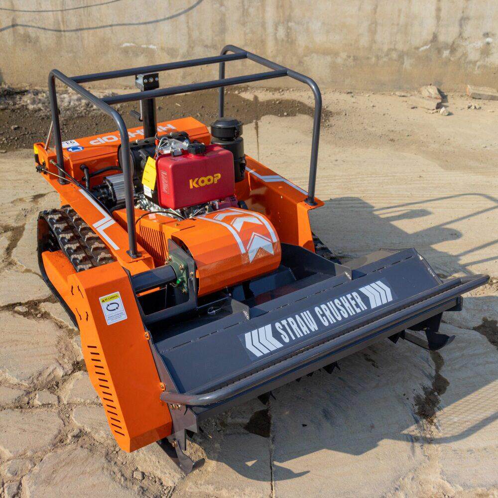 外贸出口遥控自走式履带小型割草机果园农用除草碎草机lawn mower
