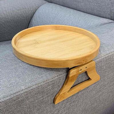 Sofa Tray Table Sofa Armrest Clip-On Tray Wooden Sofa Tray P