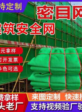 建筑脚手架防坠网工地盖土网外架防护网绿色防尘网阻燃抗晒密目网