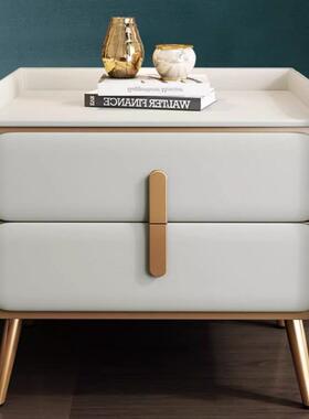 实木床新头柜现代柜简卧约2025款轻奢感室家用高端网见描述红床边