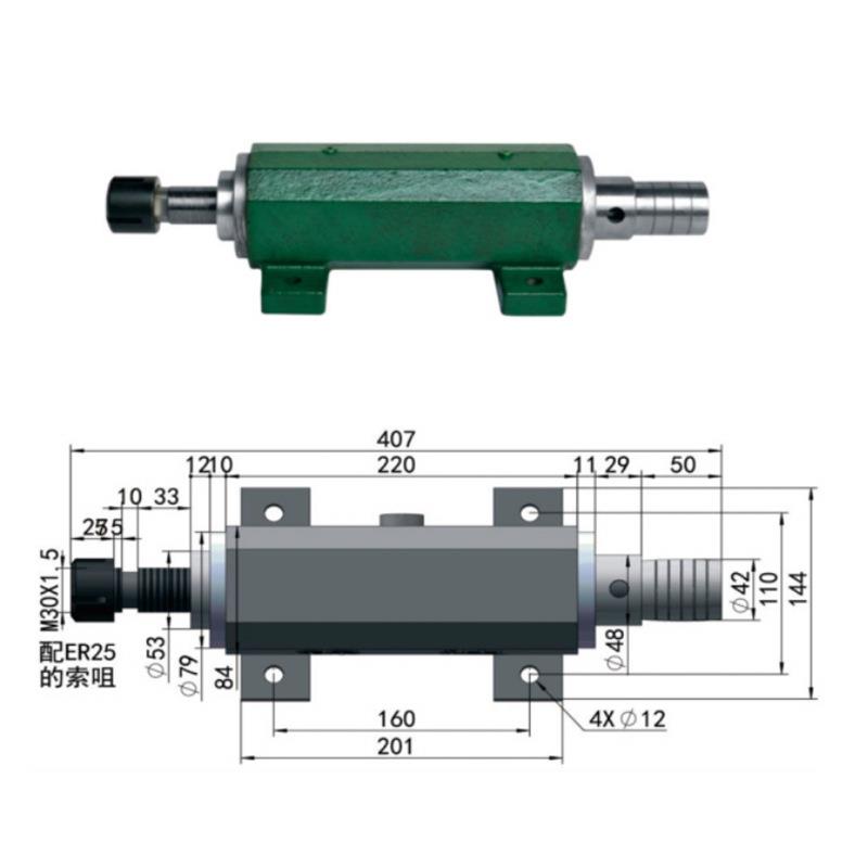 六修边机KIP加长大轴1500转木0工机修边开槽角雕刻机电木铣木材开