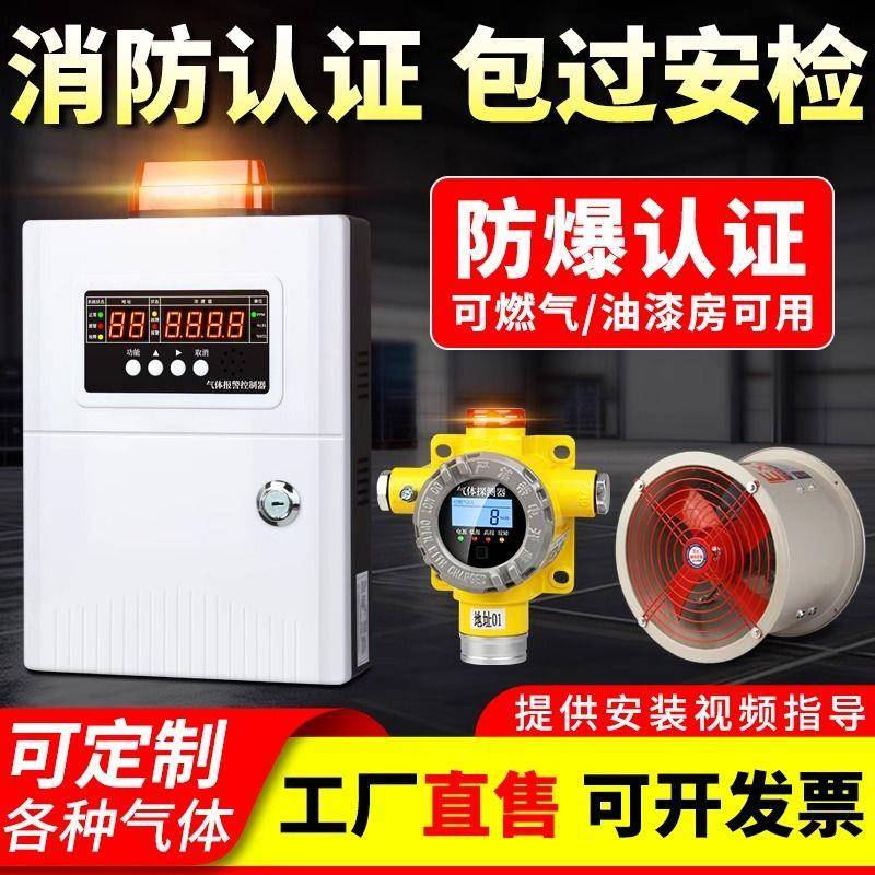 可燃气体探测警报器工业加油站油漆燃气瓦斯液化有毒气体检测仪