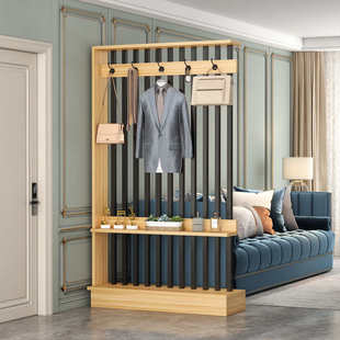 dnd屏风隔断客厅进门遮挡置物柜简约现代轻奢玄关网红入户格栅挂