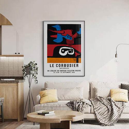 勒·柯布西耶 Le Corbusier 现代主义建筑装饰画设计院工作室挂画