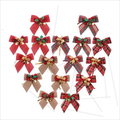Christmas bow bell Christmas tree pendant gift box decoratio