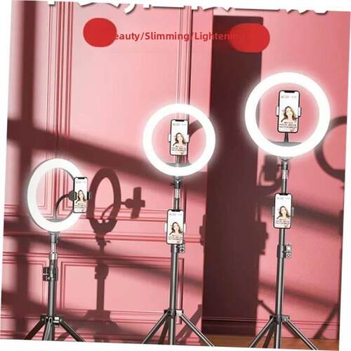 mobile phone 2m tripod stand floor table ring light led 26cm
