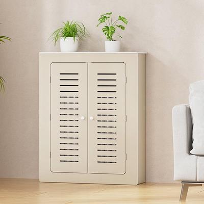 地暖分水器遮挡罩奶油风分水器遮挡柜暖气阀门遮挡柜象牙白暖气罩