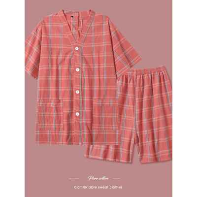 艾灸理疗调理服饰纯棉前后开扣短袖夏天刮痧针灸中医按摩服女开衫