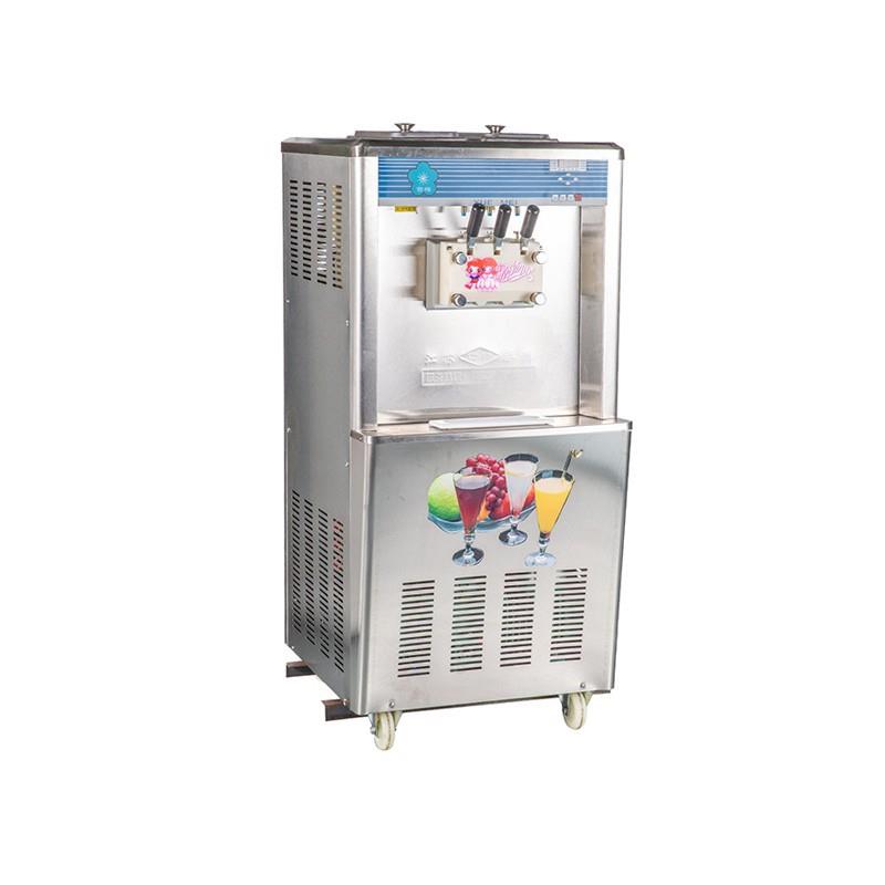雪三色机冰淇淋器240L不锈钢储料缸闭半封压缩机4匹TMF制梅冷机 - 实物图
