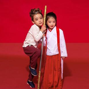 古装电影大话西游宝紫霞仙子衣服幼儿童汉服男童女童摄影服装