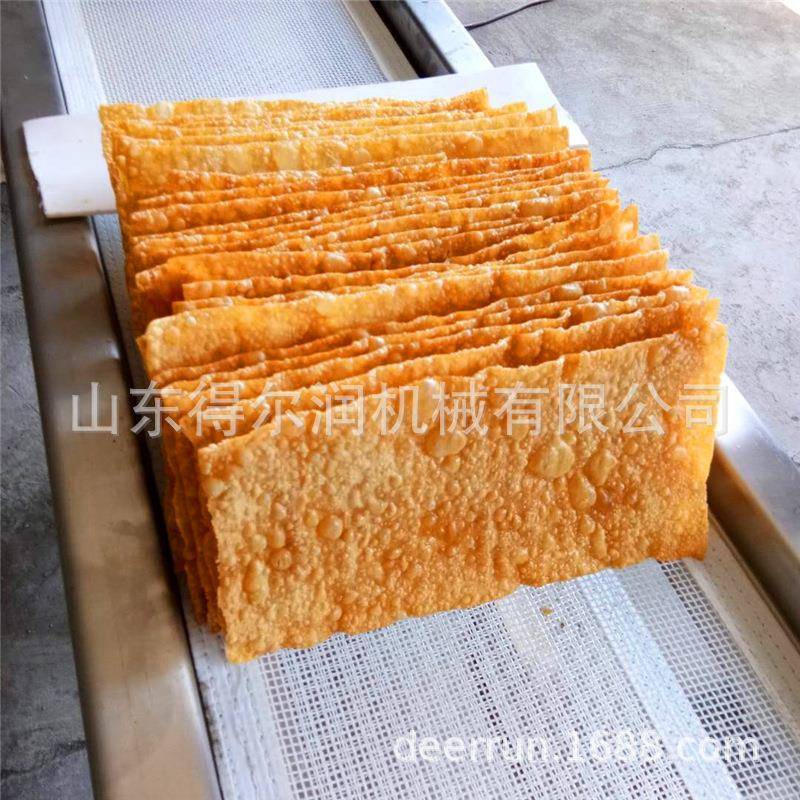 2021小型家用薄脆油炸机 脆饼面片油炸机厂家 网格形状定制加工