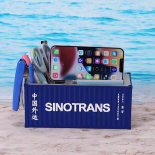 中国外运1:30海运物流集装箱模型玩具笔筒名片盒仿真创意礼品摆件