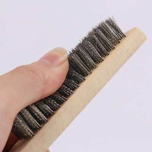 diamond stainless steel wire brush Wooden handle brush clean