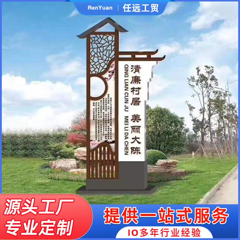 厂家直供精神堡垒导示牌景区小区指示牌商场立式不锈钢导向牌商用