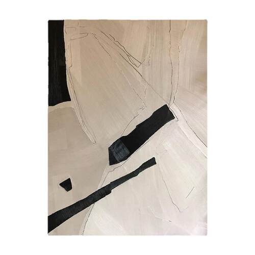 手绘油画客厅侘寂风挂画玄关餐厅装饰画简约样板间民宿酒店墙壁画