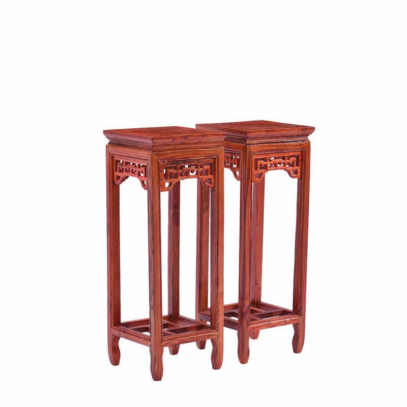 中式花架 室内置物架 仿古木质电话架 古典家具花盆架 实木展示架