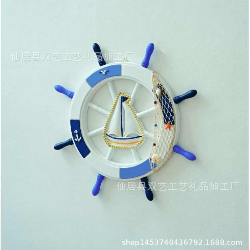 地中海风格舵手木质方向盘船舵62公分帆船舵手家居墙面装饰挂饰,家居饰品,木雕,淘宝优惠券,粉丝福利购,淘宝优惠卷