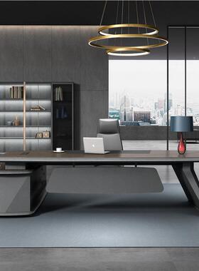 办公具班桌大气办公桌椅组md001合简家经理总大裁大班台板约式