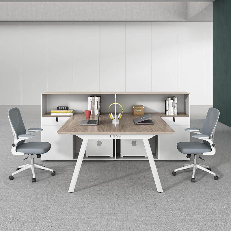 职员办公桌椅卡组合屏风员工位4工作桌子办Rc1公室座6四人现位简