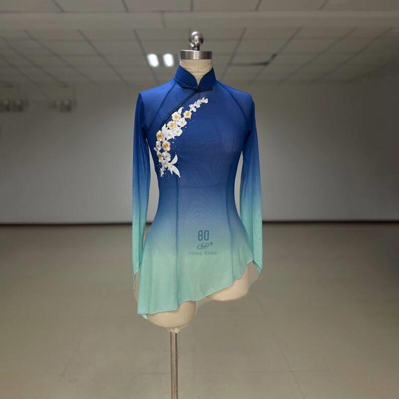 古典舞身韵练功服女儿童民族民间考级纱衣飘逸胶州秧歌舞蹈演出服