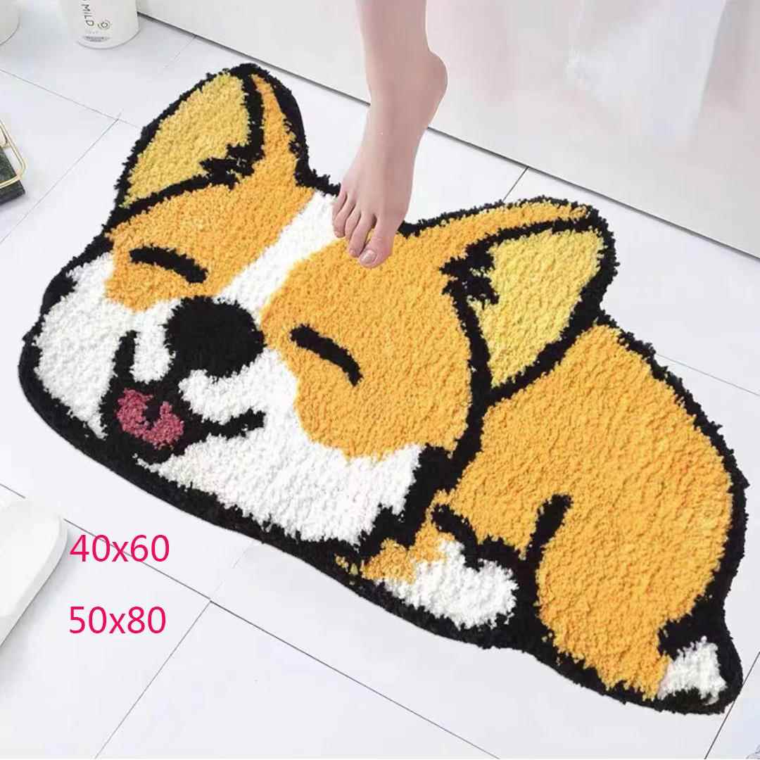 正品图定来制簇绒加机厚织绣花高档植绒地垫地毯卧室毯防滑客厅地