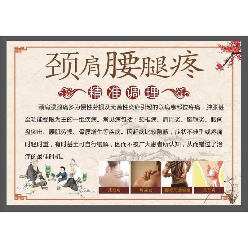 美容院颈肩腰腿疼调理中医养生馆装饰挂画大挂图大海报美容院壁画