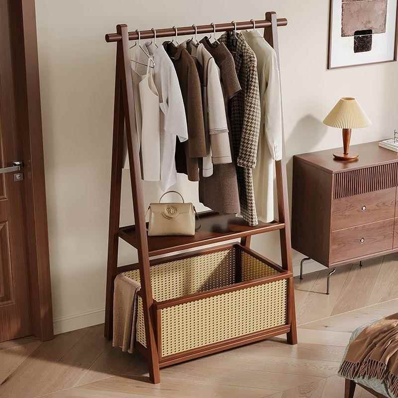衣架落地卧室家用挂衣架房间立式多功能简易衣服收纳小架子置物架