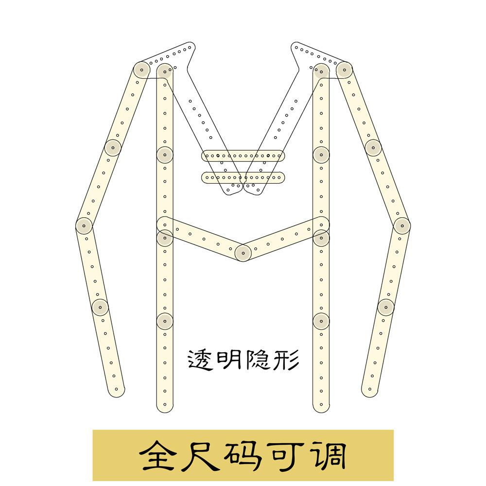 挂拍衣架亚克力透明衣架白底图拍摄道具服装拍摄拍照专用隐形衣架