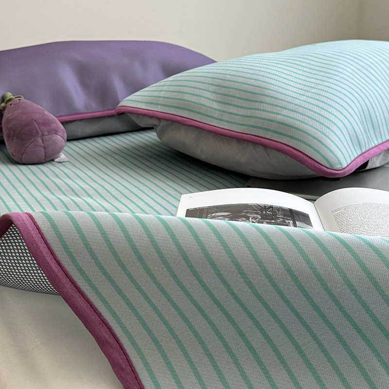 丝凉软席冰夏季洗可折叠新款丝款席三件套机2025空调凉席感冰床单